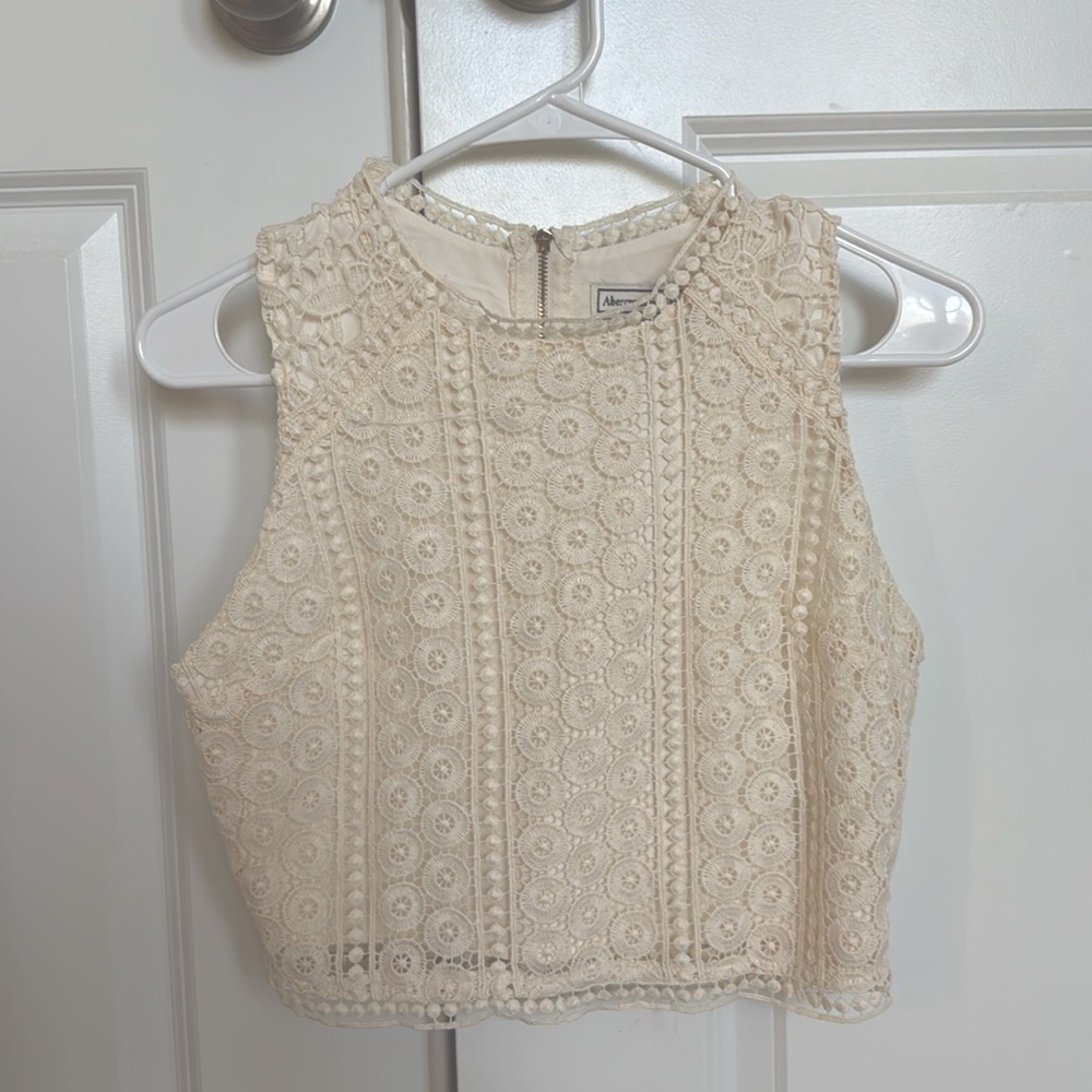 Abercrombie Crochet Crop Top - Small